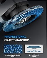 Vista 5 de S SATC 20 piezas Discos de Solapamiento 4 1/2 para Amoladora Angular Disco de Solapamiento de Alta Rendimiento 80Grit Tipo 29