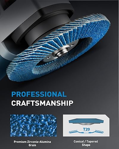 Miniatura 5 de S SATC 20 piezas Discos de Solapamiento 4 1/2 para Amoladora Angular Disco de Solapamiento de Alta Rendimiento 80Grit Tipo 29