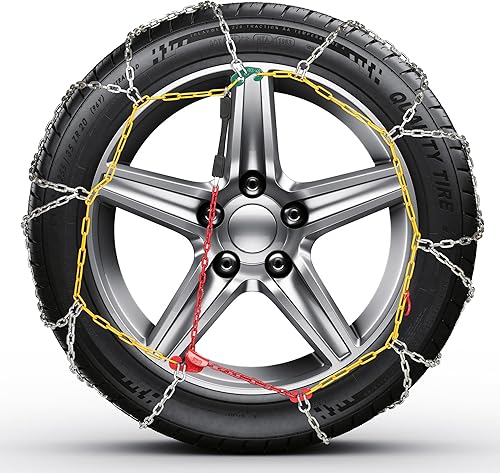 Miniatura 2 de Cadenas de nieve, resistentes al desgaste, de acero de alto carbono, antideslizantes, para automóviles de pasajeros, camionetas y SUV, juego de 2