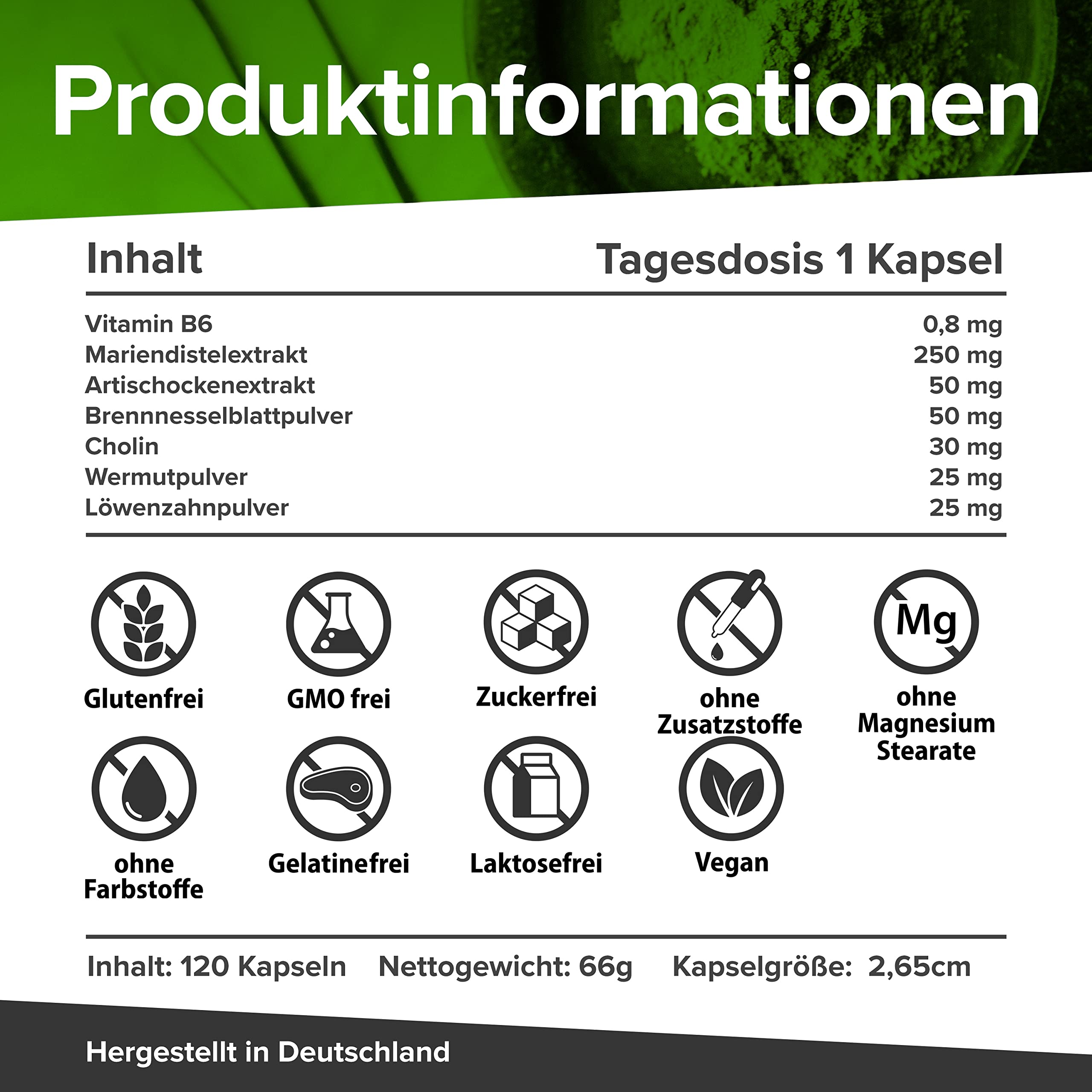 Natural Cleanse Kapseln | Mariendistel Kapseln hochdosiert | 360 Kapseln mit Artischockenextrakt und Löwenzahn für 12 Monate Vorrat | laborgeprüft & vegan | Made in Germany