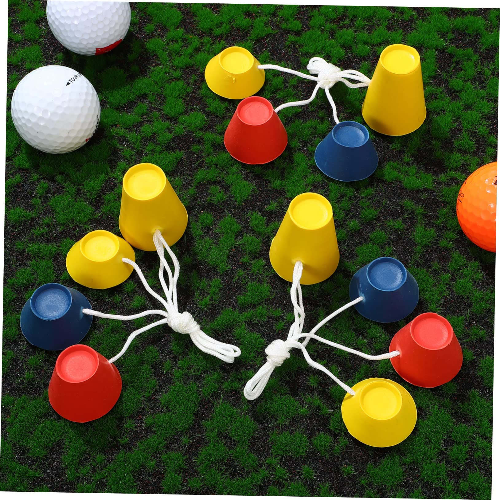 YARNOW Soporte De Golf Capacitación Largo Castillo De Tees De Golf Titulares Camisetas De Campo De Golf Flexible Práctica De Colores Tamaño Caucho