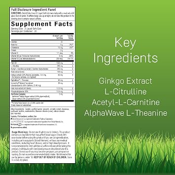 Irwin Naturals Brain Awake RED Focus & Mental Clarity Support - 2 Pack | Productivity & Cognitive Performance | Ginkgo + L-Theanine + L-Citrulline |60 Liquid Soft-Gels | 2 Pack