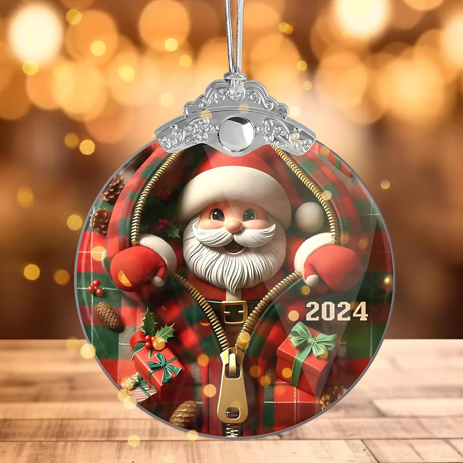 Funny Santa Ornament 2025, Christmas Tree Acrylic France Ubuy