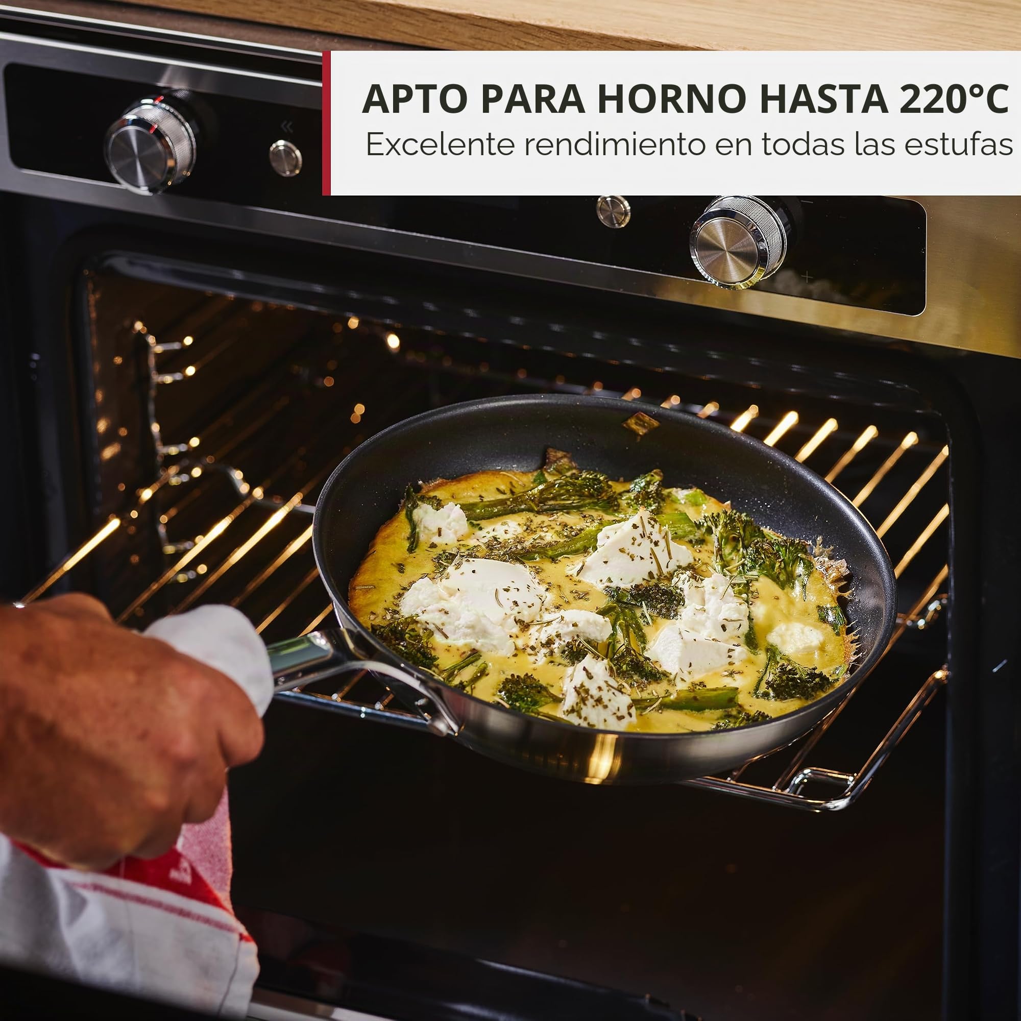 KitchenAid Stainless Steel Batería de Cocina Antiadherente de Acero Inoxidable con Tapa, Apto para Todo Tipo de Cocinas, Inducción, Horno y Lavavajillas, 20/24 cm + Cazo 16 cm/1,5L, 5 piezas