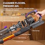KIPMAX Cordless Vacuum Cleaner with Charging Station,50KPa 70Min 550W Stick Vacuum Cleaner for Home, Aromatherapy Anti-Tangle Self-Standing Lightweight Handheld Vacuum for Pet Hair/Carpet/Floor X20Pro