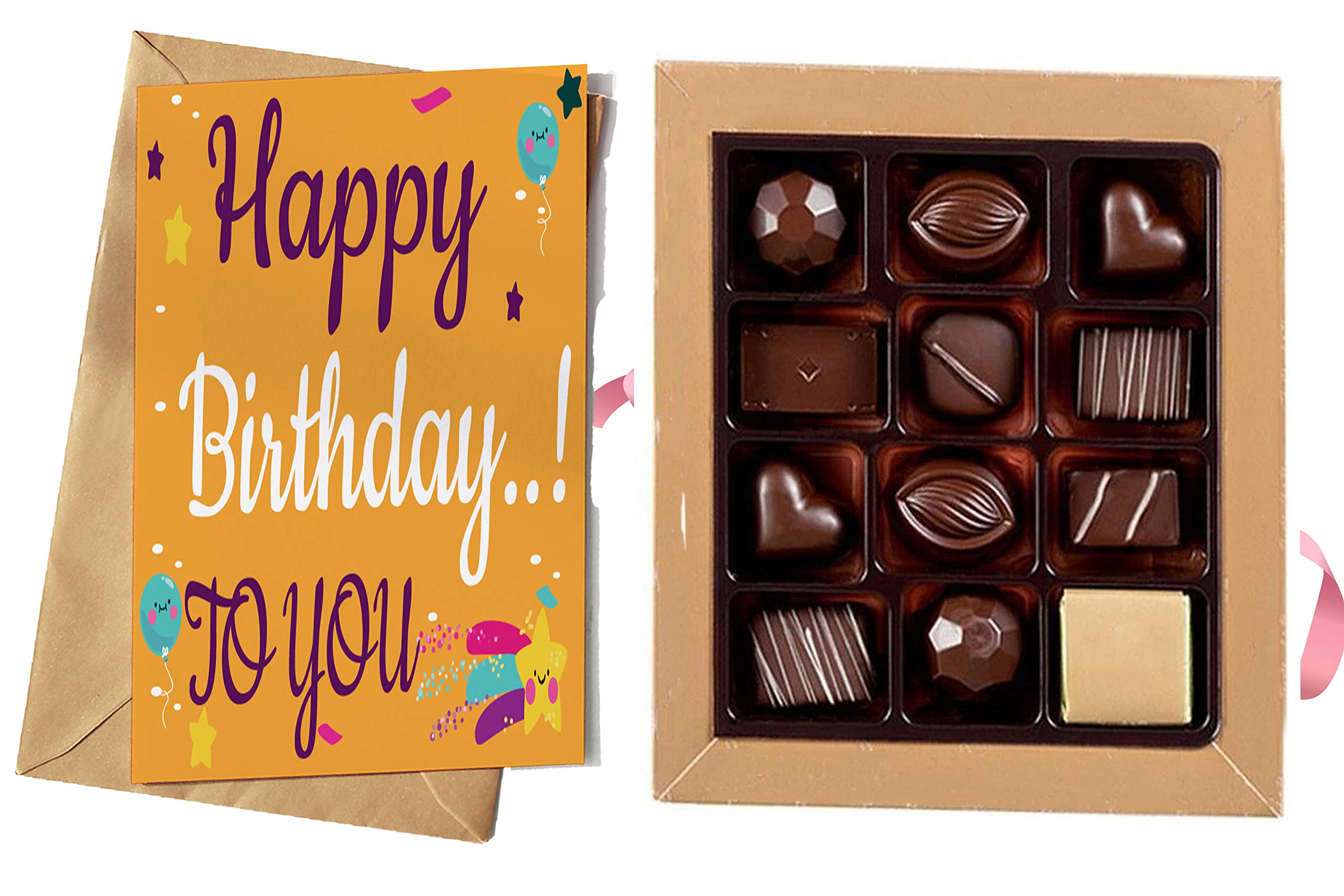 Redbakers.in Happy Birthday Chocolate Gift Box & Greeting Card Combo Gift Pack, 250 Grams (TIKYellow) (B08BST6QJF) Amazon Price History, Amazon Price Tracker