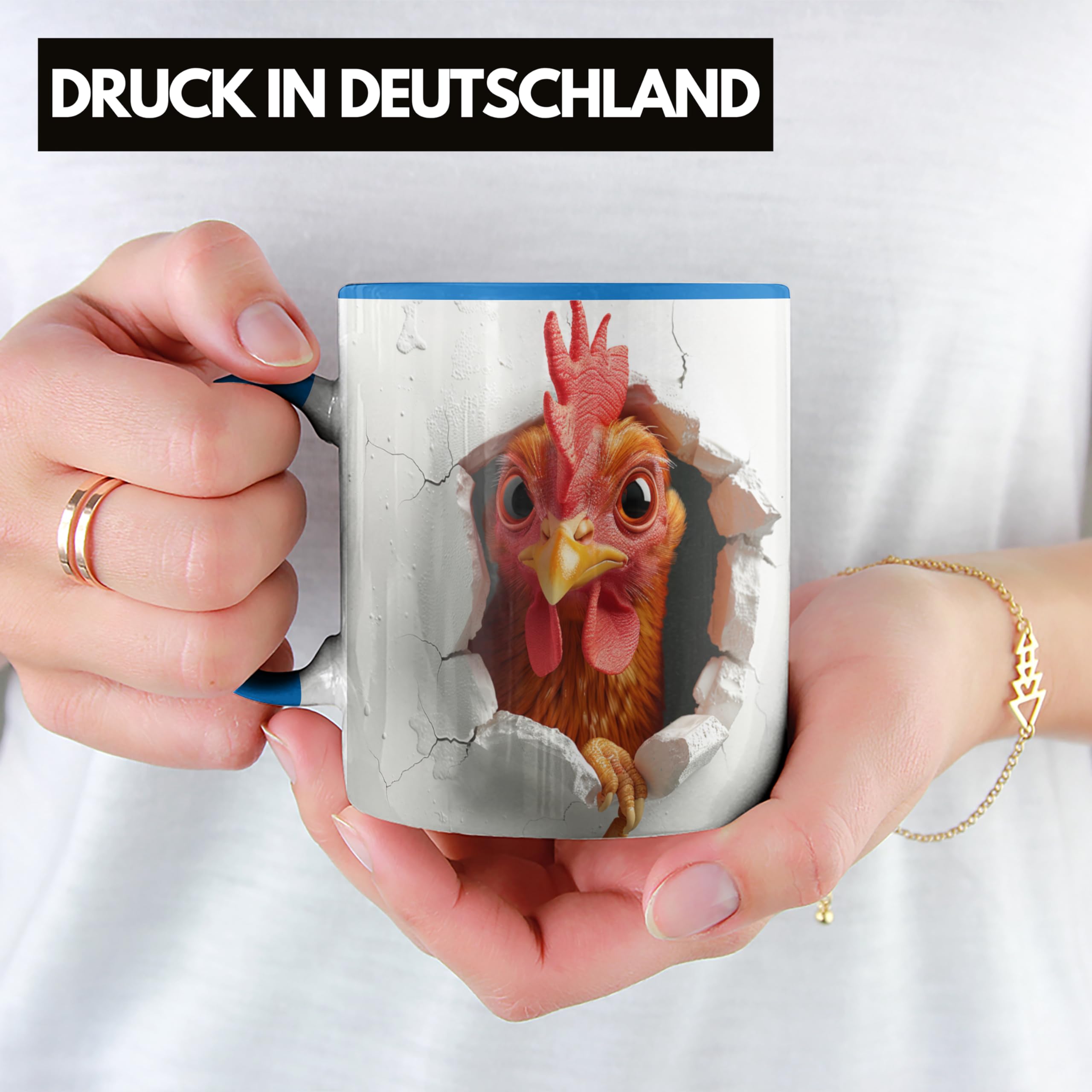 Trendation Tasse „Just A Girl Who Loves Chickens“ – Lustige Geschenkidee Für Hühner-Fans