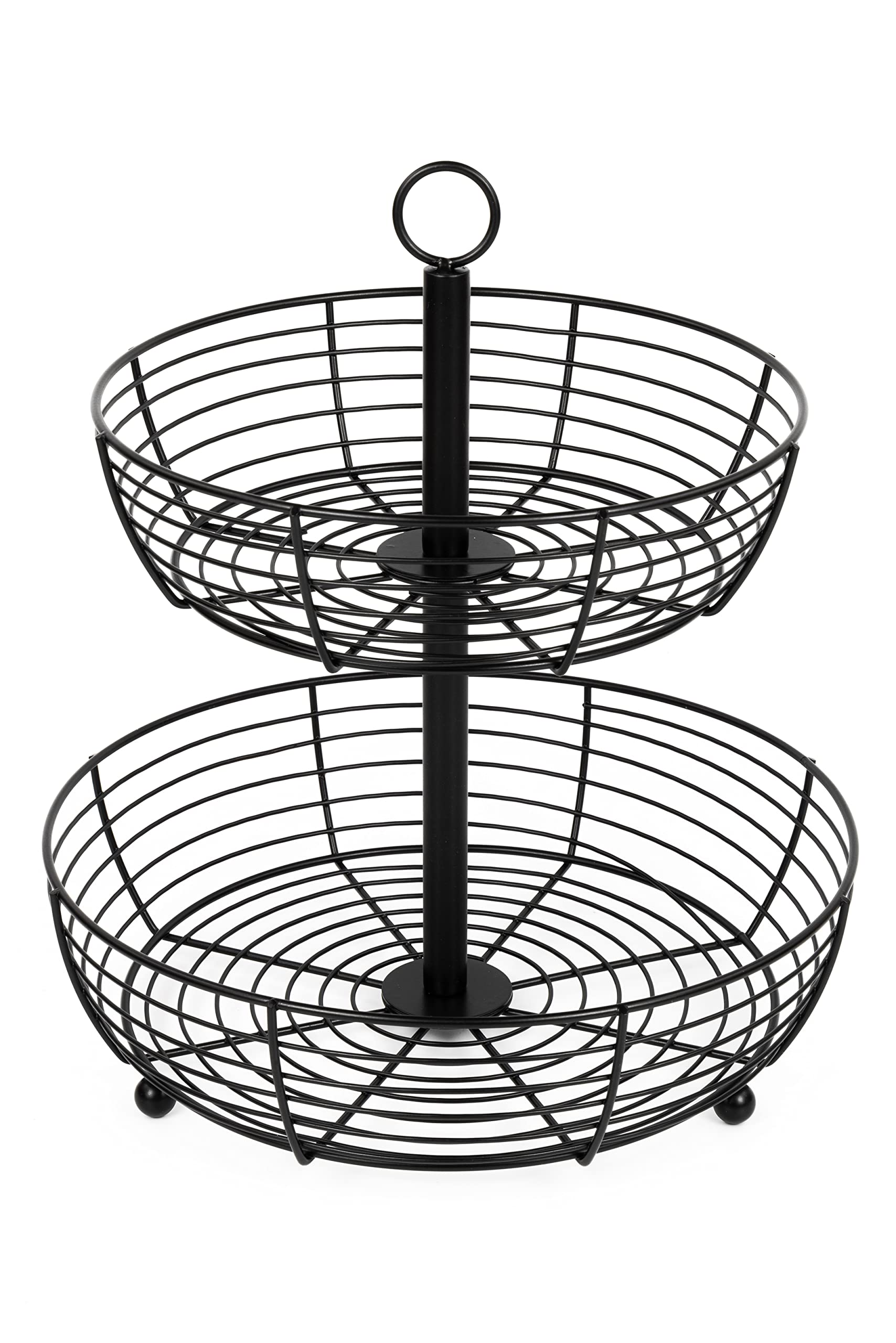 Etagere - 2 stöckig - große Obsttellern - Präsentation von Obst - stilvoller Obstkorb - Obstschale - H=33 cm - D= 29 cm