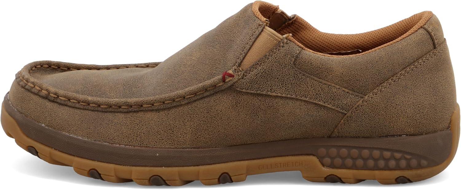 Twisted X Mens Slip on Driving Moc Shoe with Cellstretch