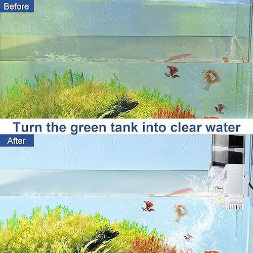 Miniatura 7 de Filtro de tanque de tortuga de 225 GPH para 10-40 galones, filtro de tortuga de bajo nivel de agua disponible, filtro de acuario con biofiltración