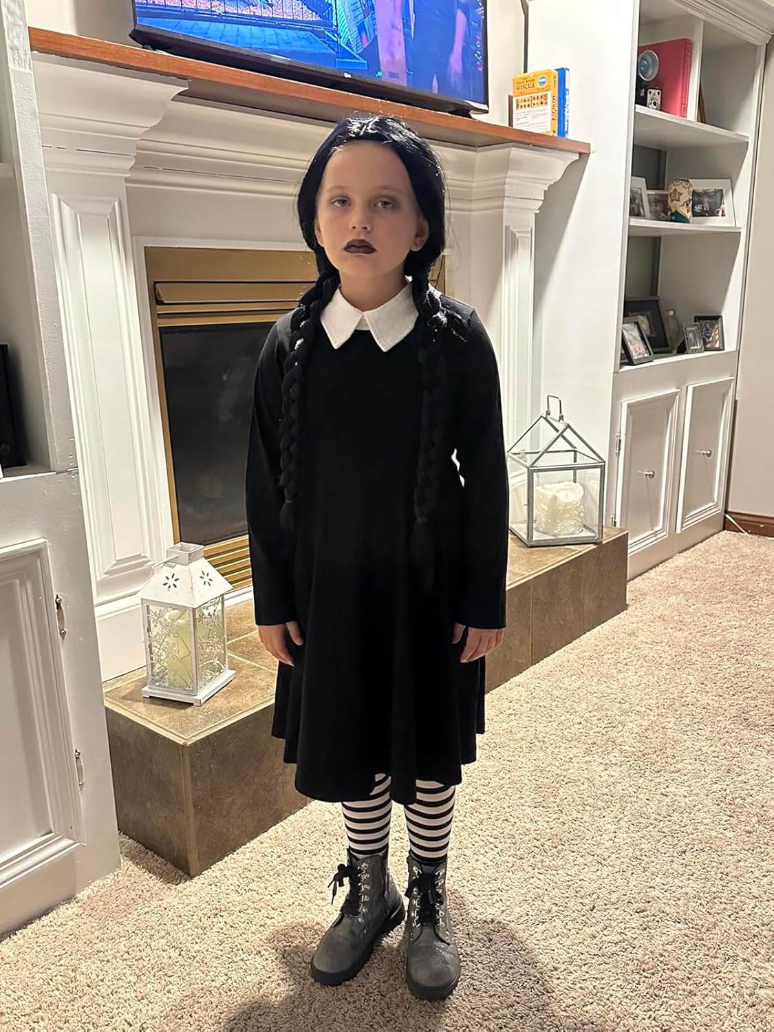 Girls Casual Dress Long Sleeve Vintage Peter Pan Collar T-Shirt Dresses Age 3-12 Years - Image 4