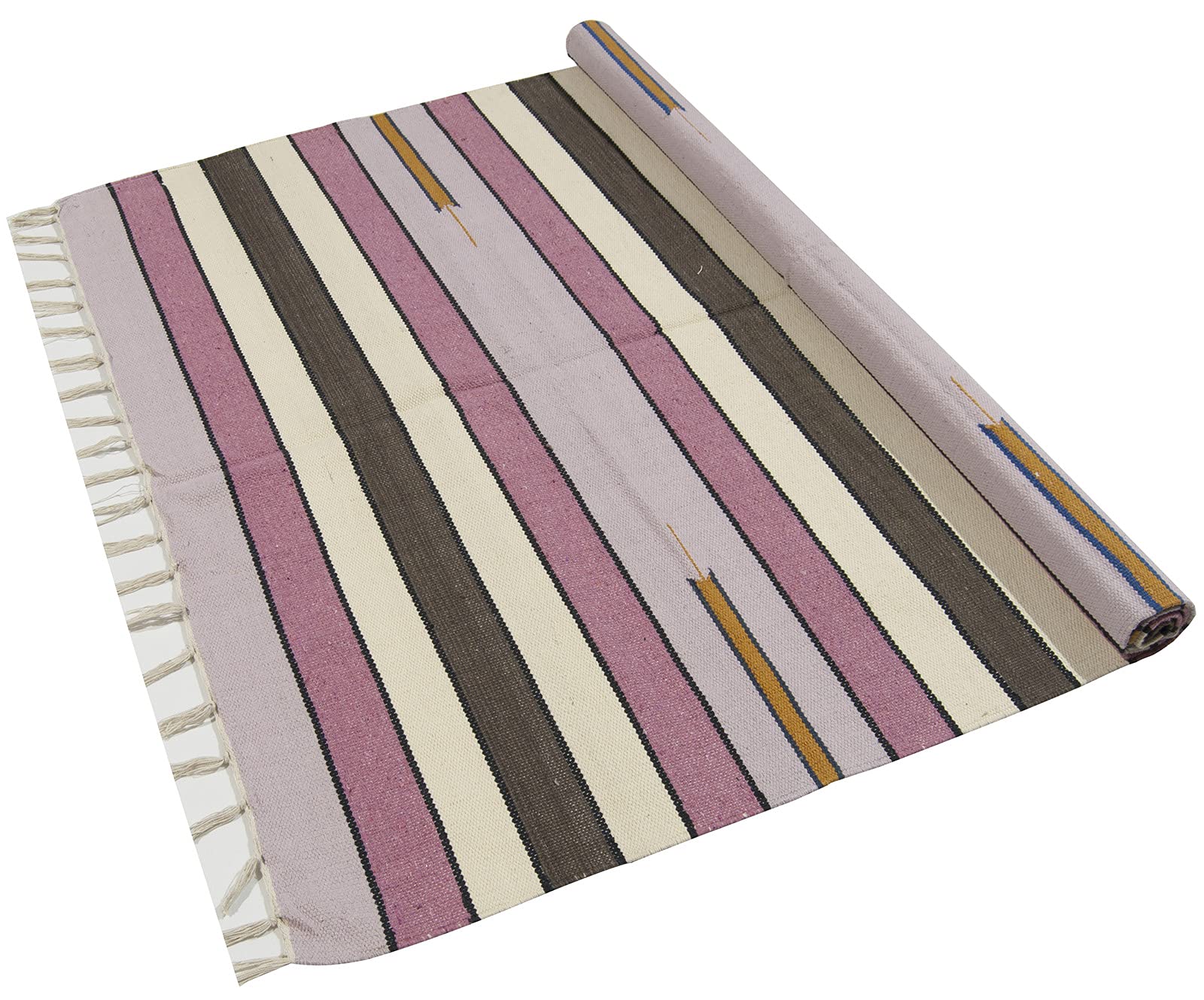 (Galleria Farah1970) - 180x120 CM Kilim Autentico, Originale e Fatto a Mano Ideale Per la Sala , Salotto , Ufficio , Seconda Casa e la Cucina ( LAVABILE IN LAVATRICE )
