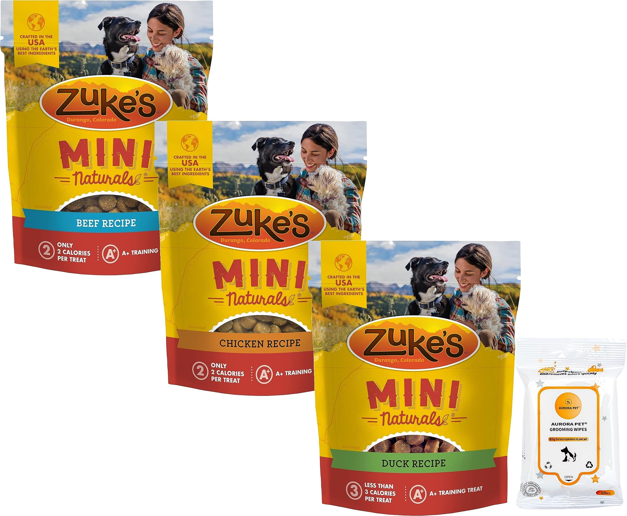 Aurora Pet Variety Pack (3) Zukes Mini Naturals Soft Dog