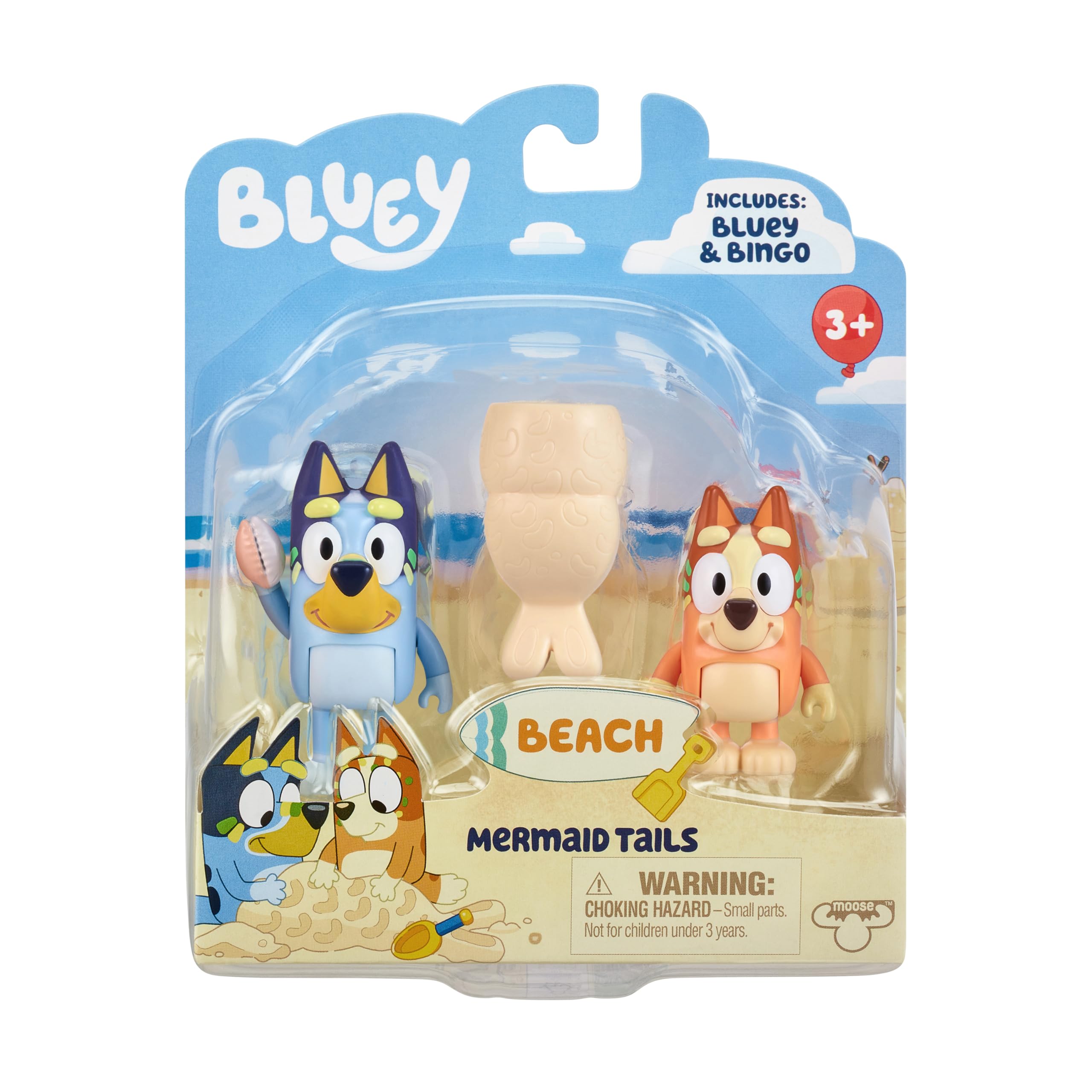 BLUEY Beach S9 Figure 2PK Mermaid