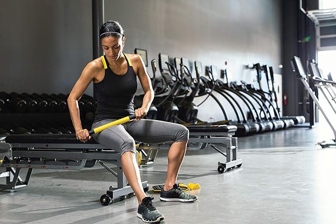The SKLZ Massage Bar Handheld Muscle Roller is a portable and versatile tool designed for physical therapy and muscle recovery. It features a solid core steel construction with a smooth, ergonomic design that allows for targeted self-massage on a variety of muscle groups. The textured surface helps to trigger pressure points and release tension in the muscles, promoting faster recovery and reducing soreness.