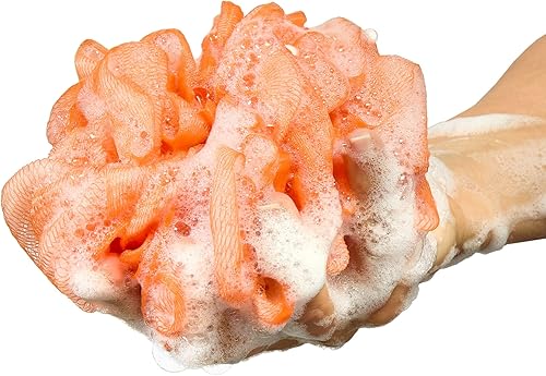 Miniatura 2 de Colección de esponjas de lufa de baño (paquete de 8), esponjas de esponja de lufa para baño, puf de malla, exfoliantes corporales para ducha