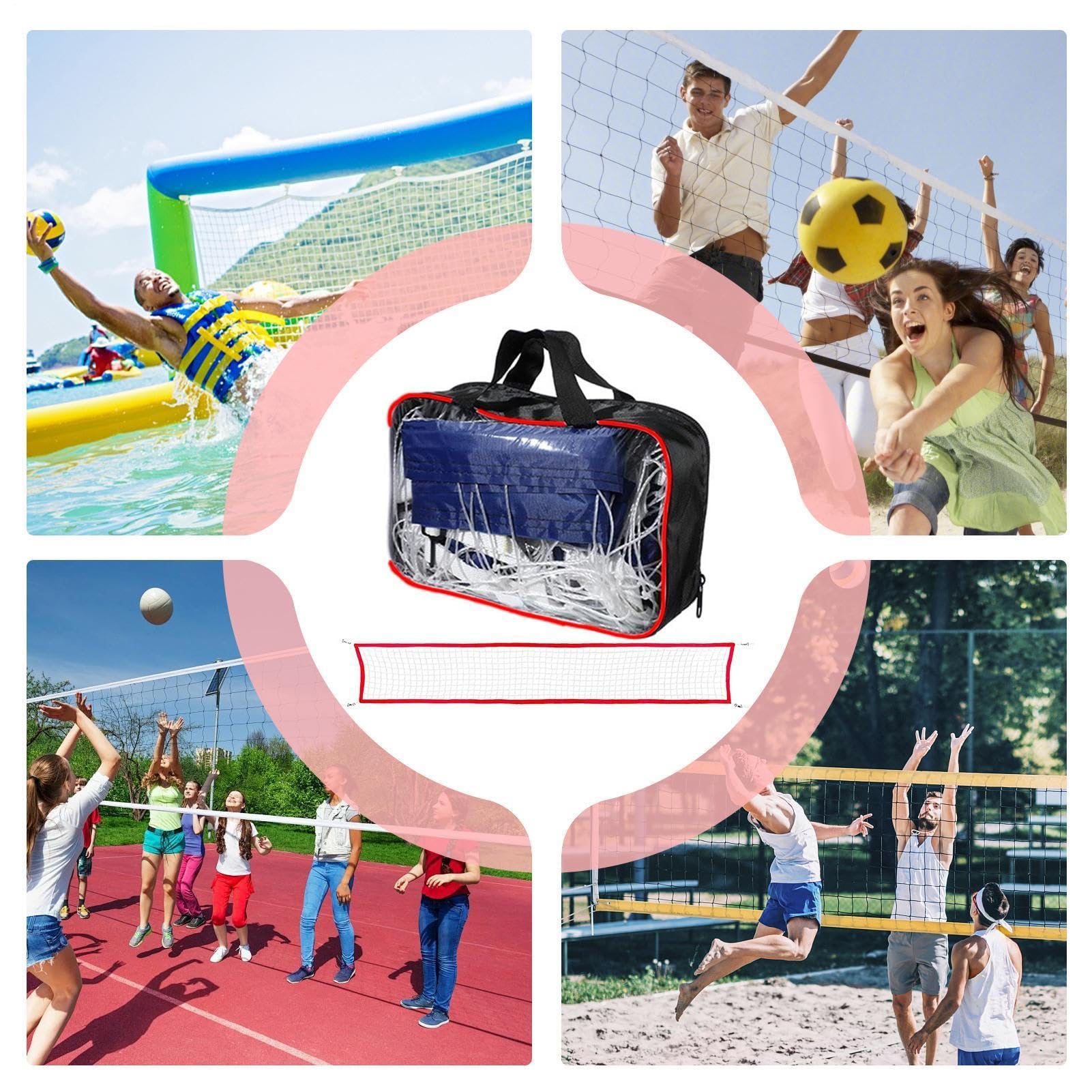 Red de voleibol acuático, juego de voleibol para piscina | Equipo deportivo ajustable para adultos al aire libre, niños, jardín, patio, playa, fiesta