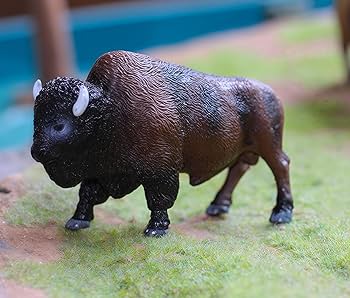 Amazon.com: Gemini&Genius North American Bison Figurine Animal Toy