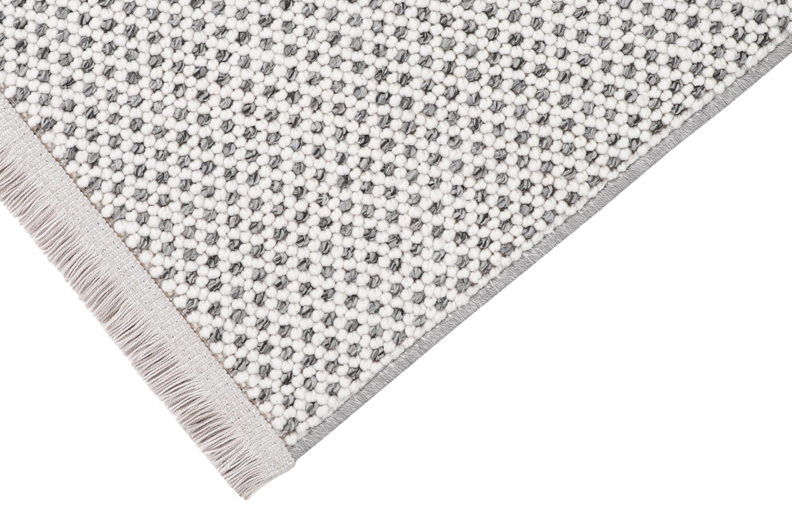 TAPISO Agra Tapis Poils Courts Bouclé à Franges Moderne Gris Uni Tapis Salon Chambre Adulte Salle à Manger Oeko-TEX Résistant Epais 200 x 300 cm
