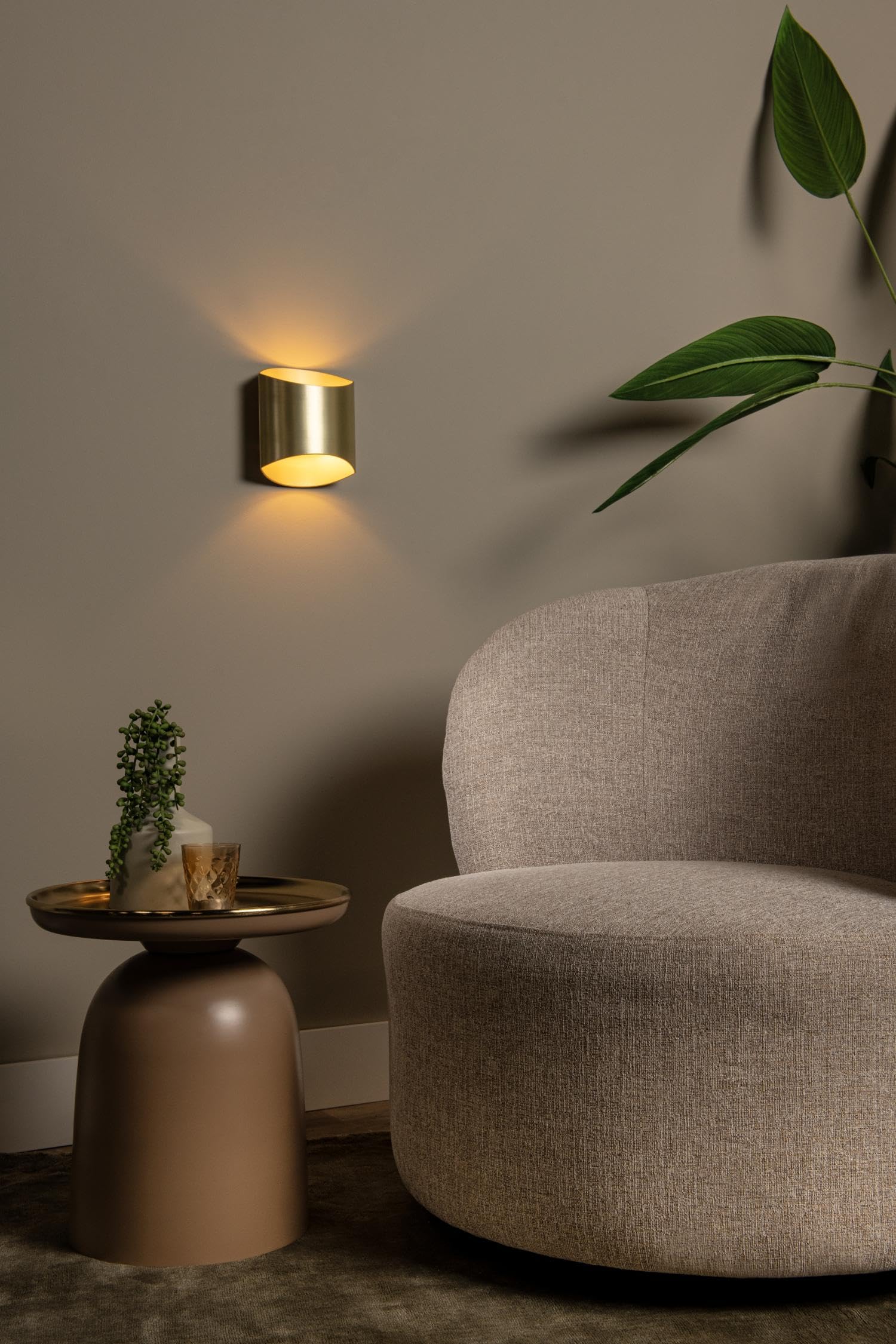 LUCIDE DILETTA - Wall Light - 1xG9 - Matt Gold/Brass, Matt Gold / Brass - Image 4