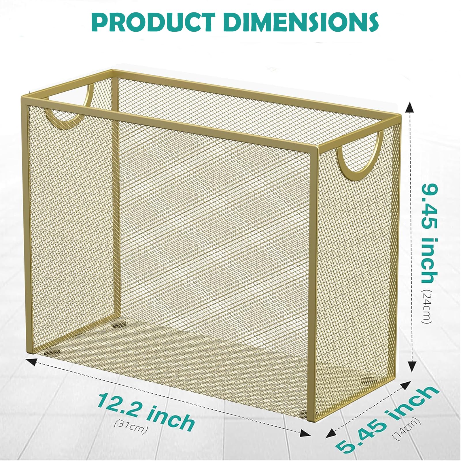 Sinboun Hanging File Organizer Letter-Size File Holder Filing Box Includes 5 Hanging Folders - Image 2