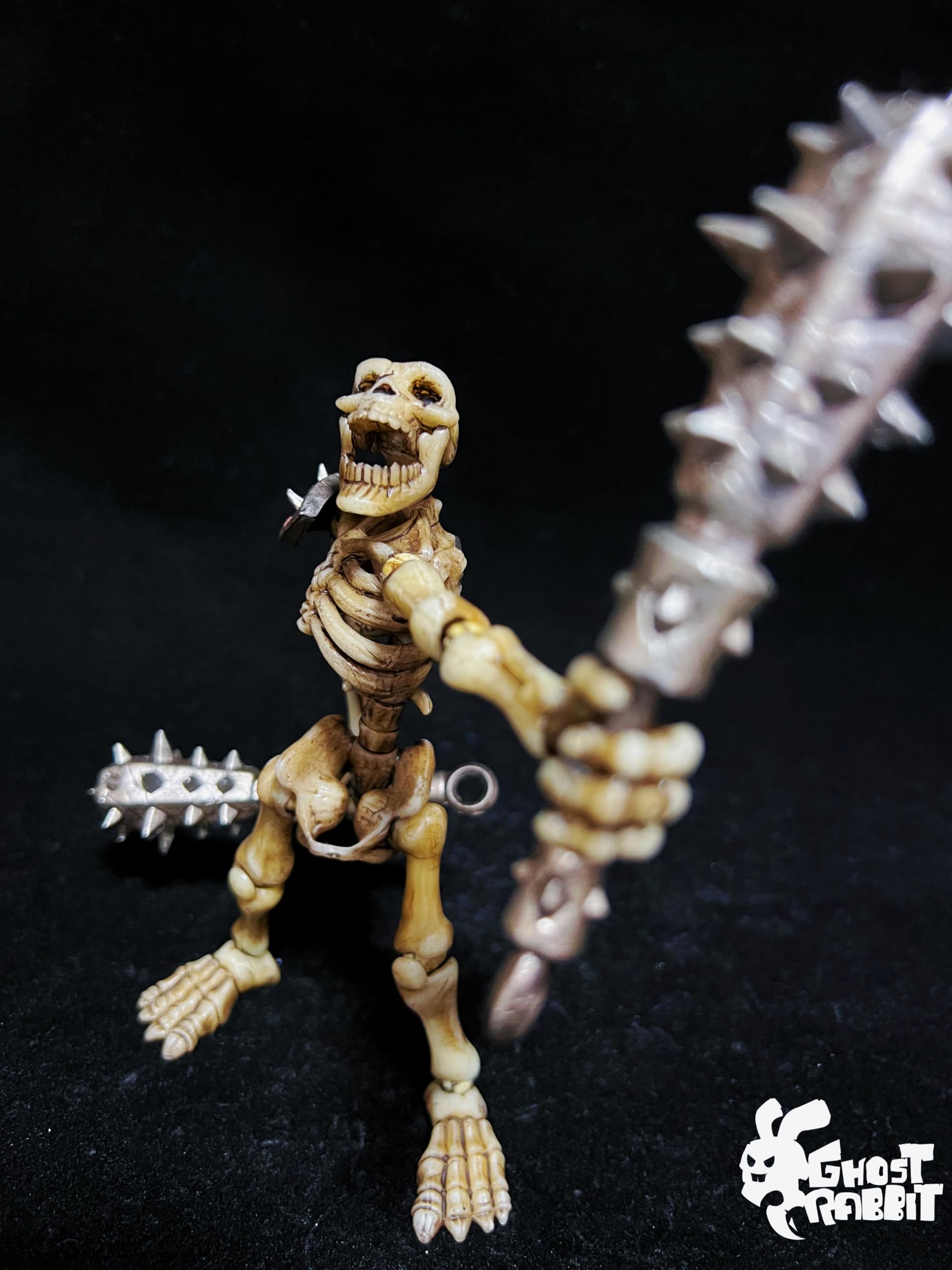 TOYVERSE YOTOTOY skala 1/12 figurka akcji, uśmiechnięty trickster z pałeczkami, 15 cm, GhostRabbit's Redemption Skeletons Line Night Tricksters, alternatywna główka dyni, zdejmowana zbroja od 15 lat