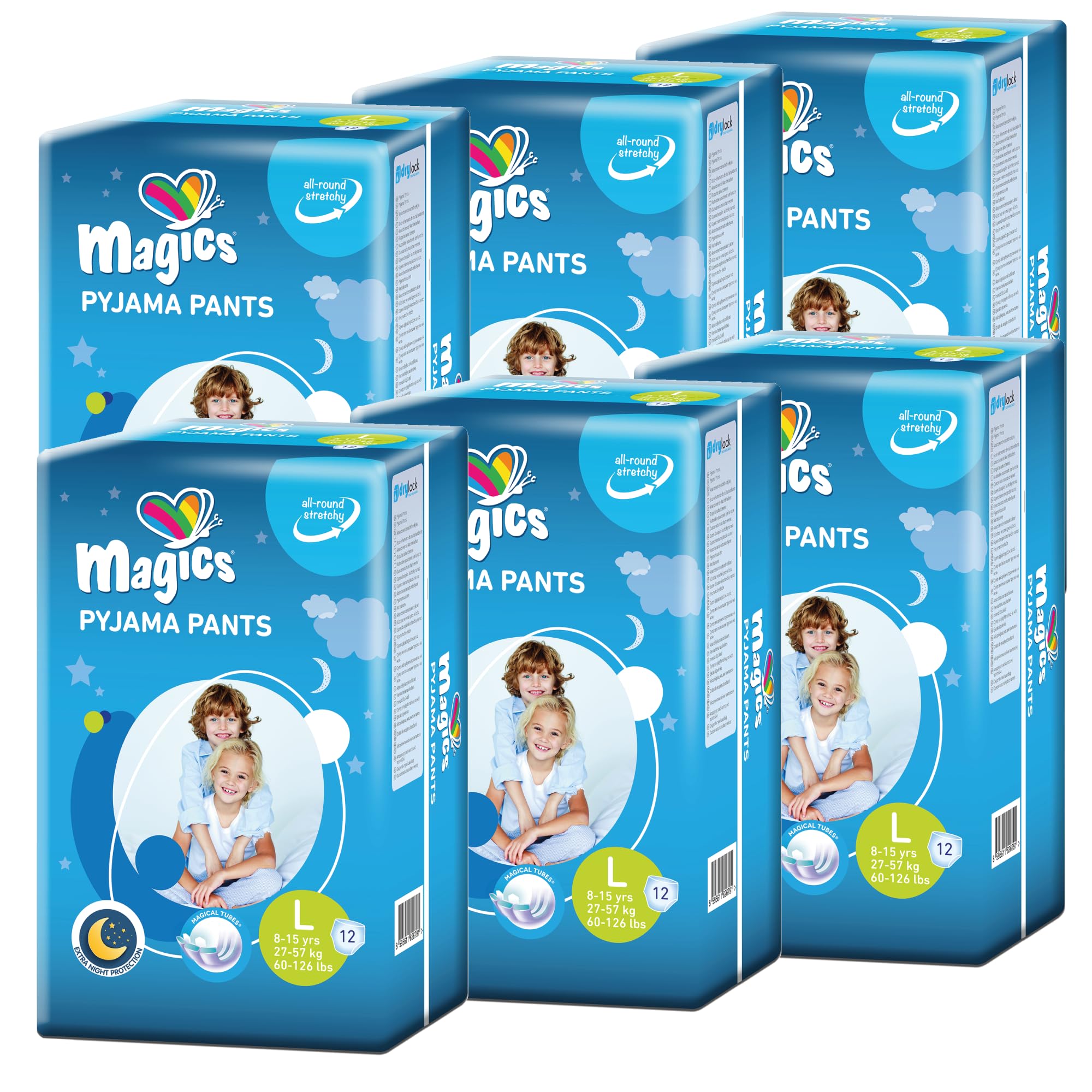 Magics Spodnie dla młodzieży z nietrzymaniem moczu 8-15 lat (27-57kg) (Opakowanie 72 szt.)