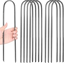 8 Pieces 30cm Tent Pegs, U-Shaped Ground Anchor for Trampolines with Sharp Tip, Garden Stakes Rustproof Ground Anchors for Fences, Camping and Swings