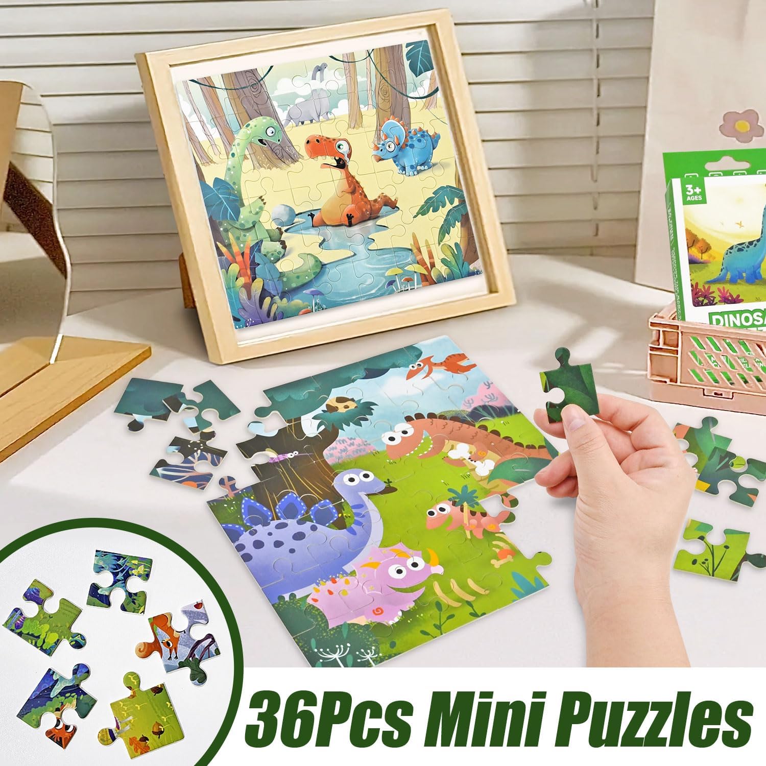 Vileafy Mini rompecabezas para niños de 8 a 12 años, paquete de 3