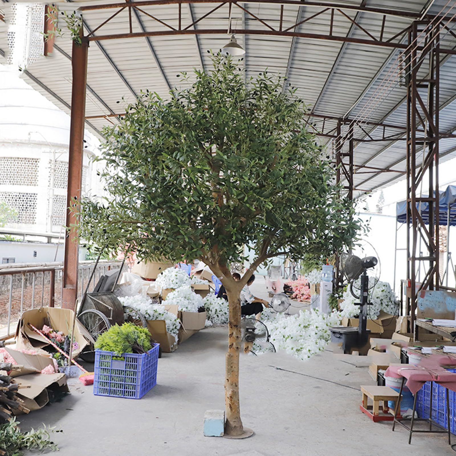 Amazon｜人工オリーブの木、人工オリーブの木、室内人工の木は現代家庭