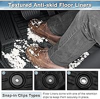 Vista 4 de Mixsuper Alfombrillas Delanteras del Piso Compatibles con Ford F-250/F-350/F-450/F-550 2012-2016, Super Duty con Pedal Elevado del Lado