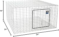 Vista 3 de Pet Lodge® Wire Rabbit Hutch Rust Resistant Galvanized Wire Mesh Easy to Assemble Stackable Rabbit Cage Made in USA 24 X 24
