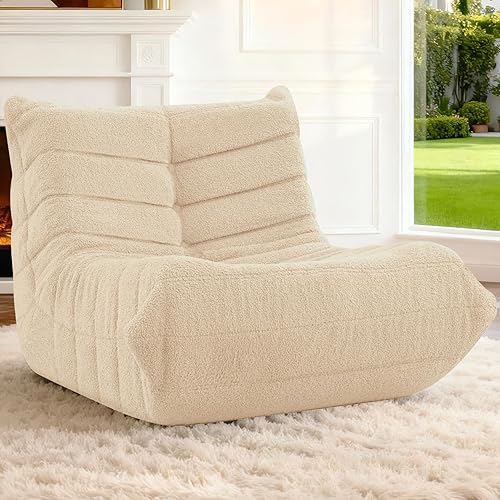 Miniatura 48 de HABUTWAY Puf Otomano, Reposapiés, Silla junto a la Chimenea, Sofá Puf Perezoso de Espuma Viscoelástica para Sala de Estar, Dormitorio, Dormitorio