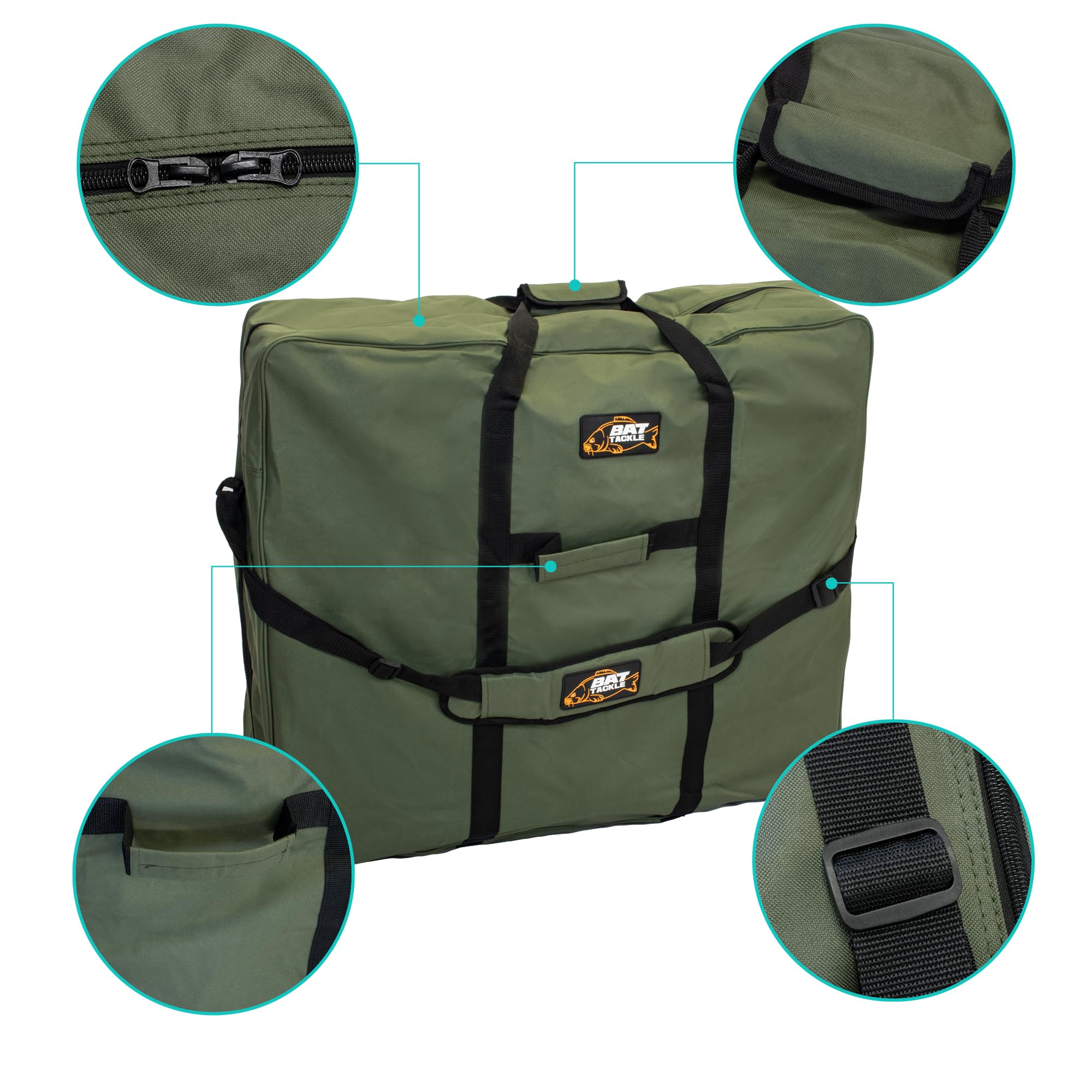 Carp Elite Chair Bag Karpfenstuhl-Tasche 84cm Nylon wasserdicht | 100% Nylon mit PVC-Beschichtung – wasserdicht für Transport von Karpfenstühlen bis 84 cm bei jedem Angelwetter