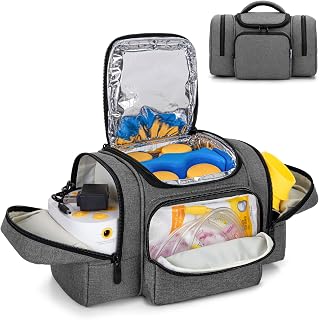 BAFASO Wearable Breast Pump Bag Compatible with Medela Pump in Style, Tote for Wearable Breast Pump and Extra Parts (Patent Pending), Gray