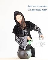 Vista 7 de 11" and 7.4” Package Large Easter Day, St. Patrick's Day, Halloween Black Plastic Witch Cauldron Kettle, Candy Holder, Party Favor Decoration