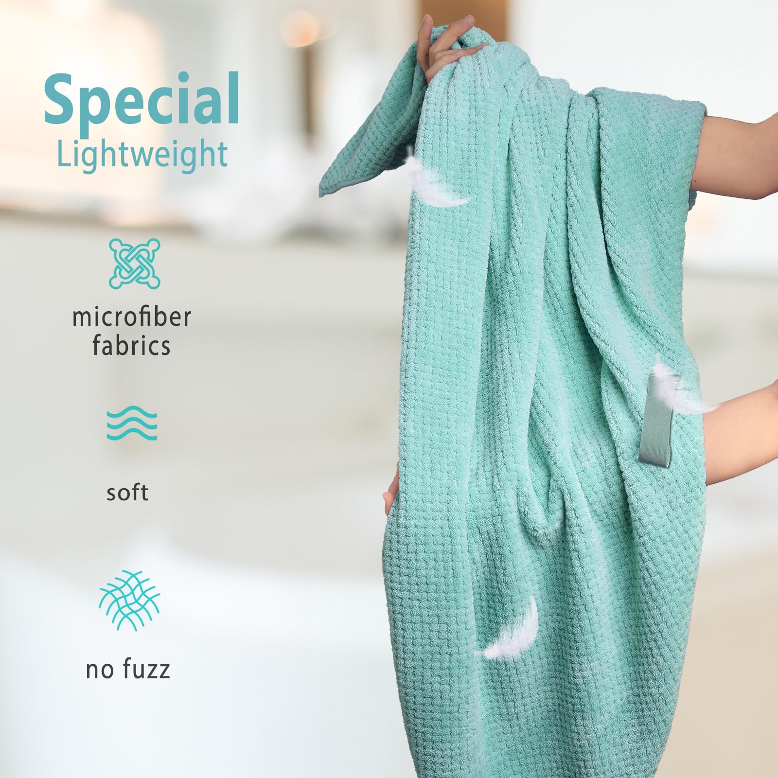 Serviette Turban En Microfibre YANBOYI Pour Cheveux Longs - Anti-frisottis, Super Absorbante Et Douce (Kaki, Taille Unique)