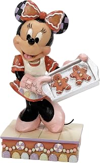 Enesco Disney Traditions by Jim Shore ミニーマウス ベーキングジンジャーブレッドクッキーフィギュア、5.51インチ、マルチカラー