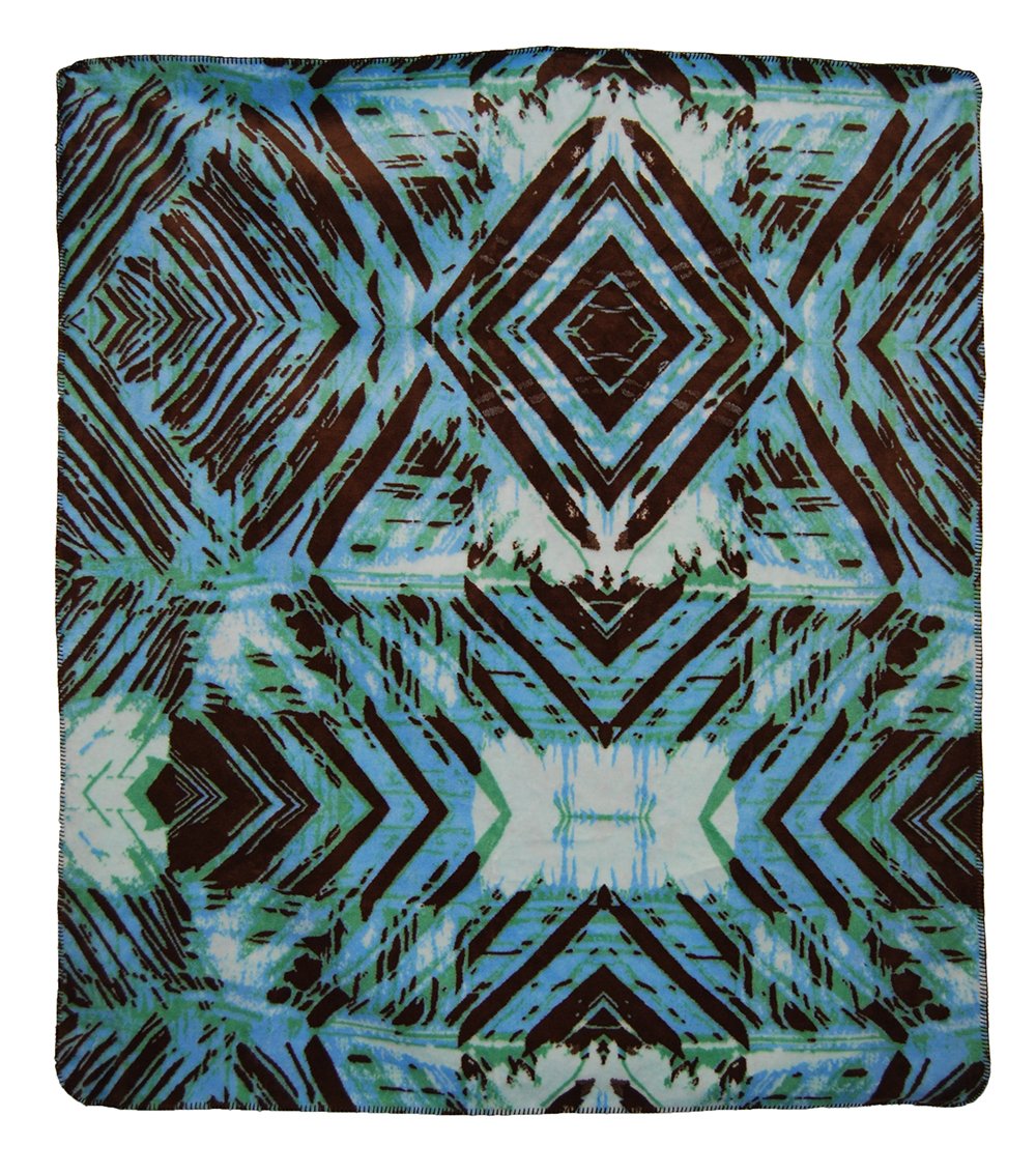 FactoryDepotDenali Home Collection by Monterey Mills 60-Inch by 70-Inch Denali Double-Sided MicroPlush Throw, Radial Radiance