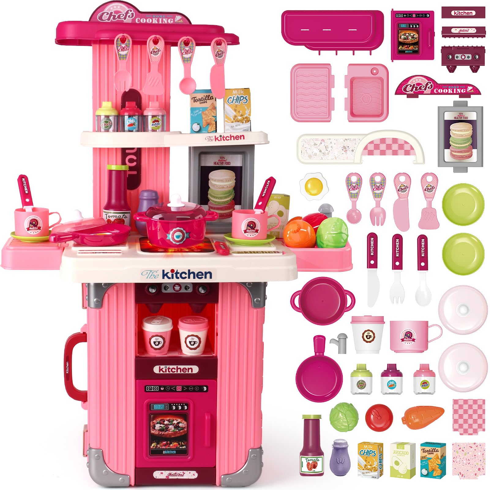 Cucina Giocattolo per Bambini, Accessori da Cucina, Regalo di Compleanno per Bambine e Bambini dai 2 anni in su