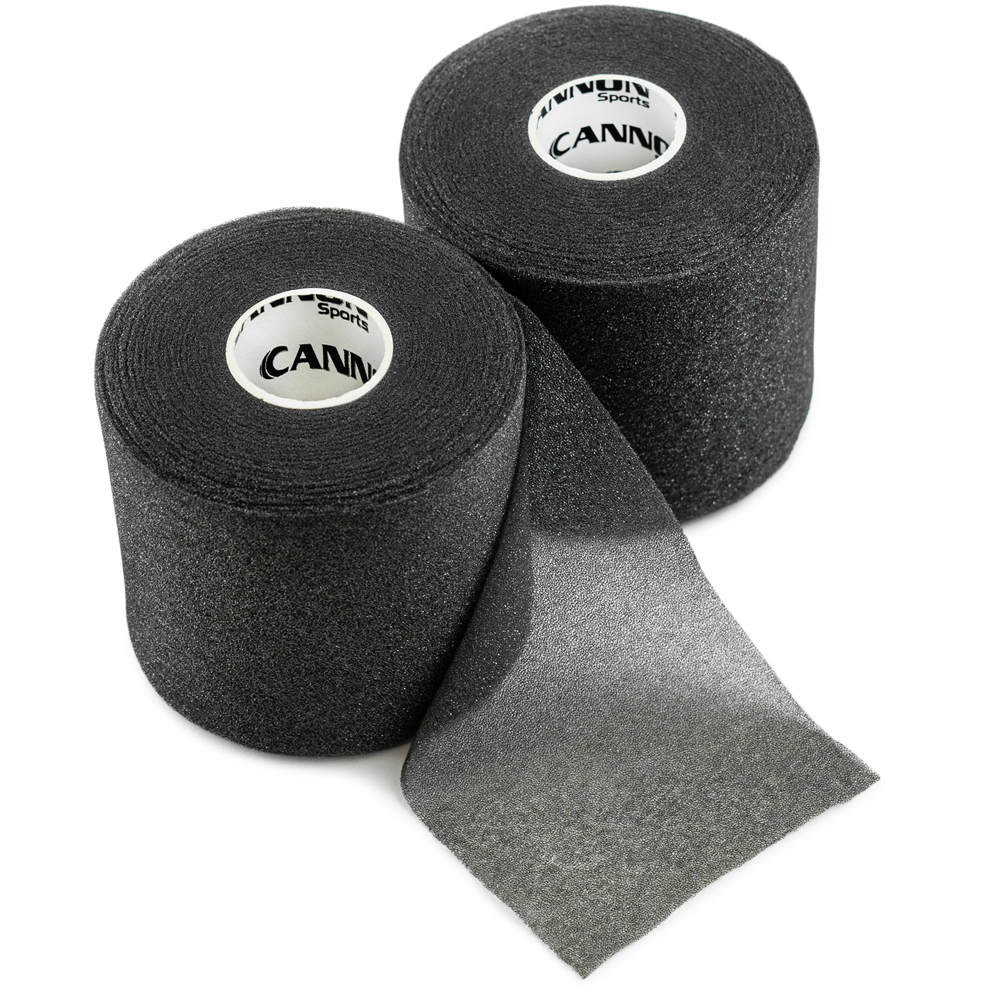 Cannon Sports Pre-Wrap 2-Pack 30 Yards Each Roll Athletic Tape Foam Underwraps for Ankles Wrists Hands Knees Elbows Hair (Black)