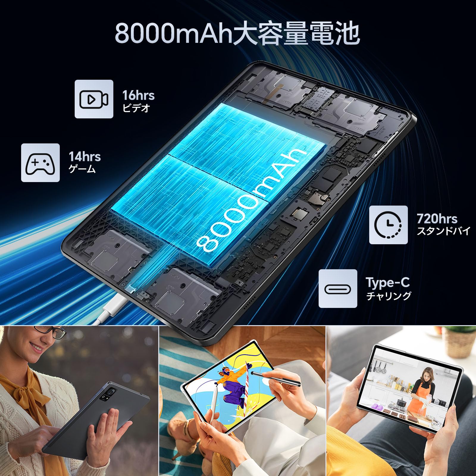 タブレット Android 15 10インチ　付属品 Amazon.co.jp: 10インチアンドロイド15タブレットWi-Fiモデル