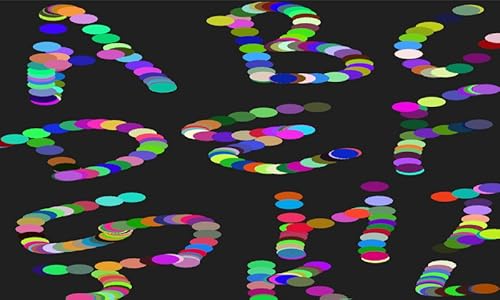 Ask your child to write Alphabets and Numbers in Colourful text and enjoy learning