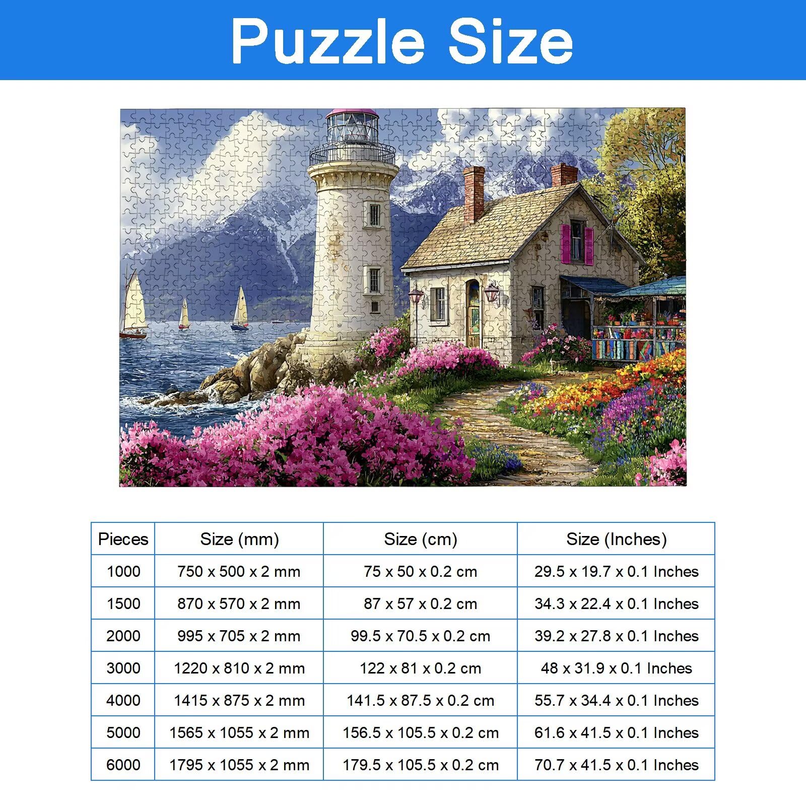 Puzzle 1000 Pezzi Giardino, Puzzle Paesaggio 1000 Pezzi Arte per Adulti e Bambini, Misura: 75x50 cm, Puzzles Legno per Adulti con Squisita Scatola di Imballaggio, Idea Regalo Donna, Regalo Uomo, -8865