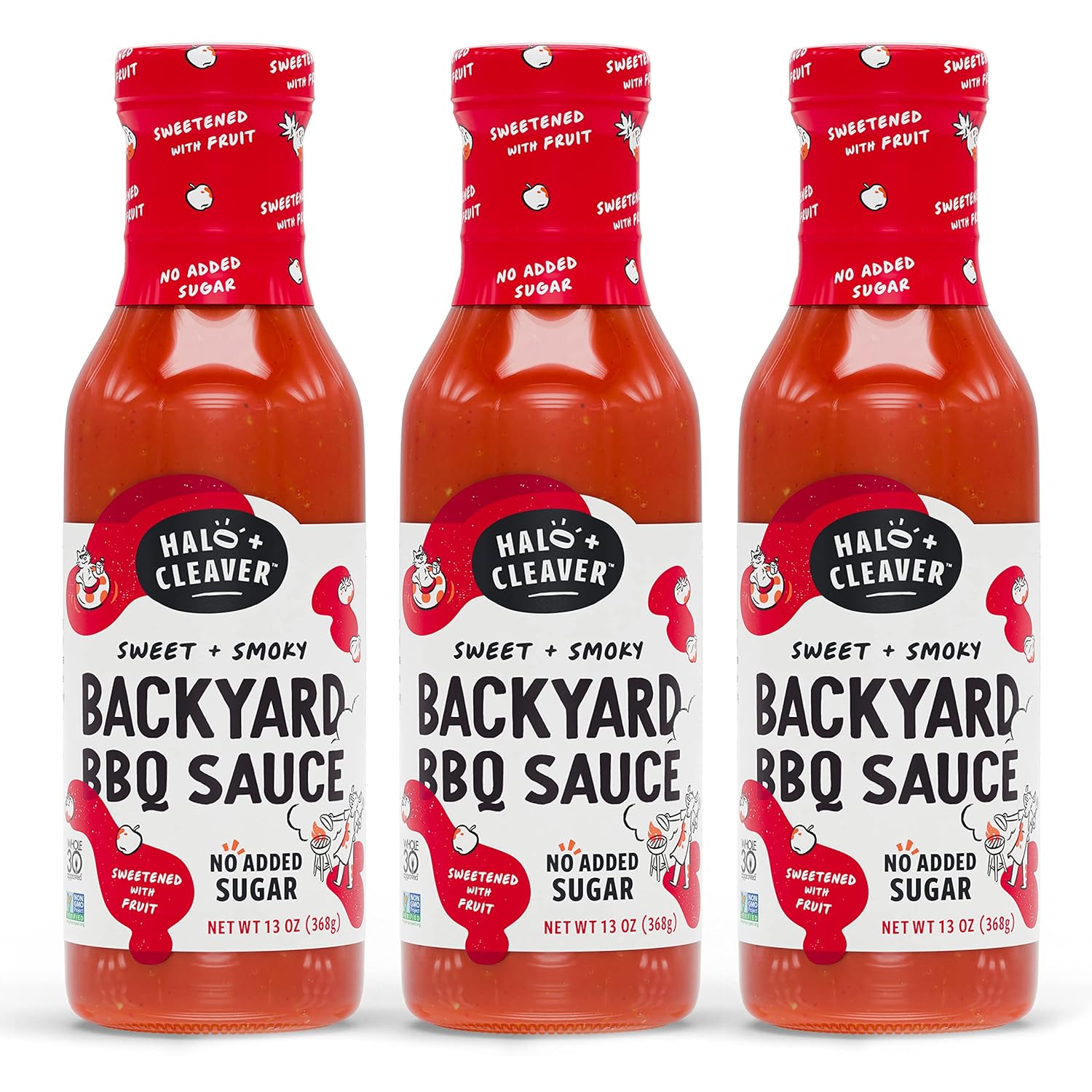 Halo + Cleaver Sugar Free Barbecue Sauce (3 Pack) Keto