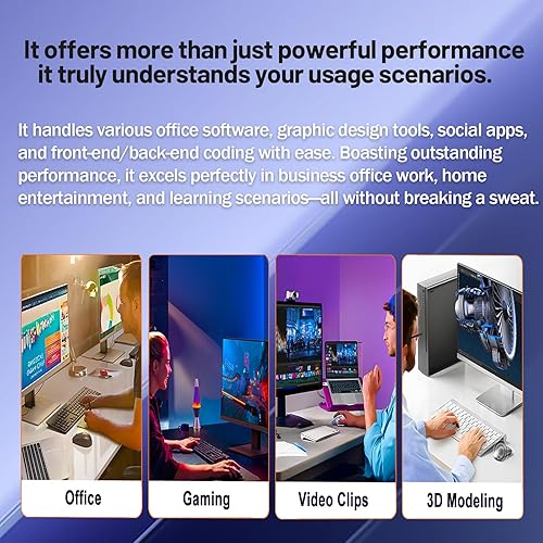 Miniatura 5 de PC para juegos de escritorio preconstruida DDR5 32GB, RTX 5060 8GB, Ryzen 7 8700F 8 núcleos 4.1G hasta 5G, 1TB NVMe SSD, WiFi 6 Torre computadora