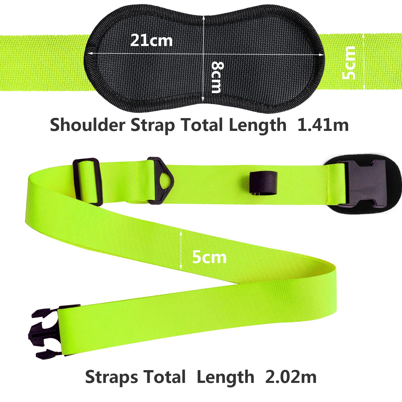 Qaziuy SUP Tragegurt 3m - Verstellbarer Schultergurt Für Surfboard & Paddleboard