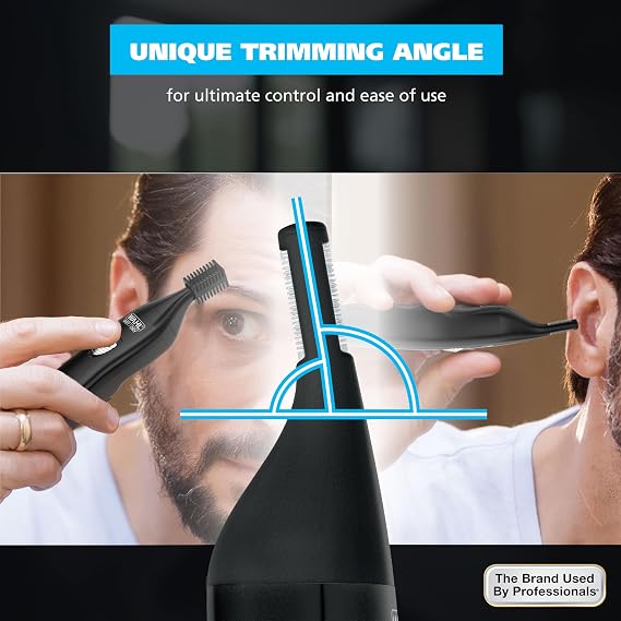Wahl Pro Series Rechargeable Eyebrow, Ear & Nose Hair Trimmer for Men Painless DualTech Eyebrow Trimmer & Facial Hair Removal Device Model 3025656