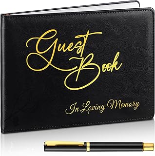 Yingzhao Memorial Funeral Guest Book with Pen 144 Pages Cardinal Funeral Guest Sign in Book for Memorial Service Celebration of Life Party Supplies in Loving Memory(in Loving Memory)