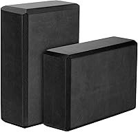 MoKo Yoga Blocks 2 Pack - 9x6x3 Inch High Density EVA Foam Bricks, Lightweight Eco-Friendly for Flexibility, Balance & Deep Yoga Stretches